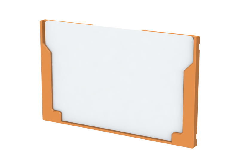 Kartenhalter 85/54 PP orange + Karte 85 x 54 mm