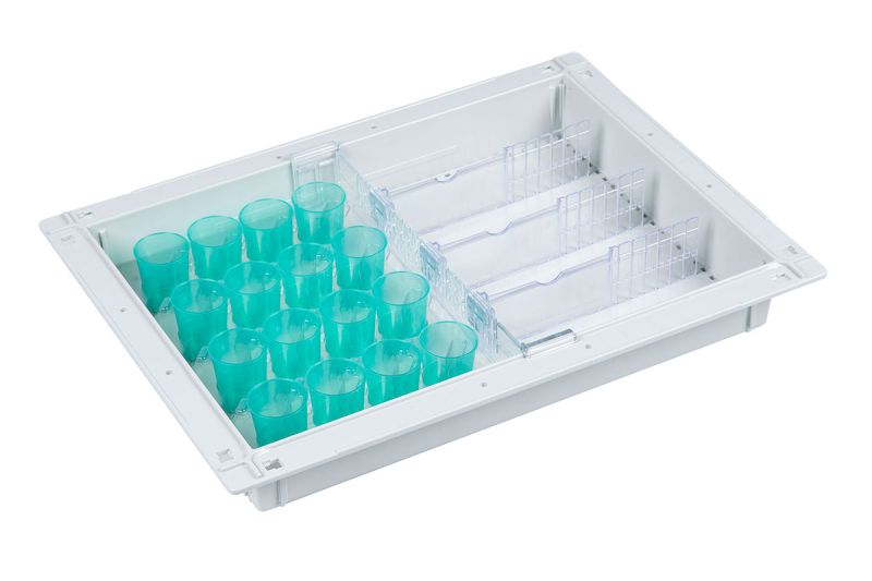 ISO dispensing tray 13 divided, for 4 individuals