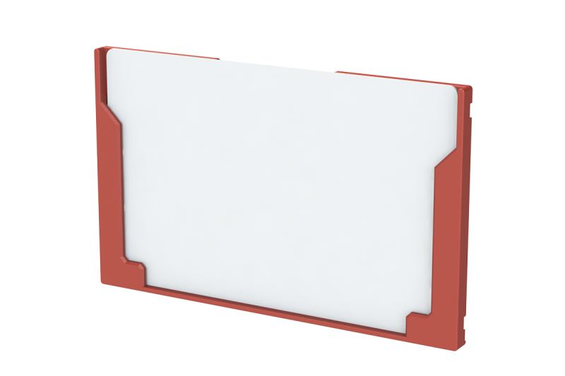 Kartenhalter 85/54 PP rot + Karte 85 x 54 mm 