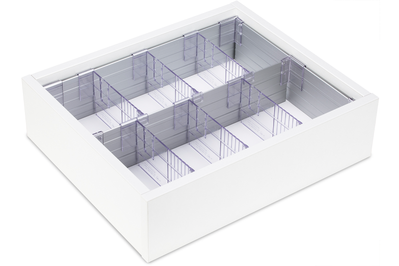 Dividers for drawer, 2 lanes with insert