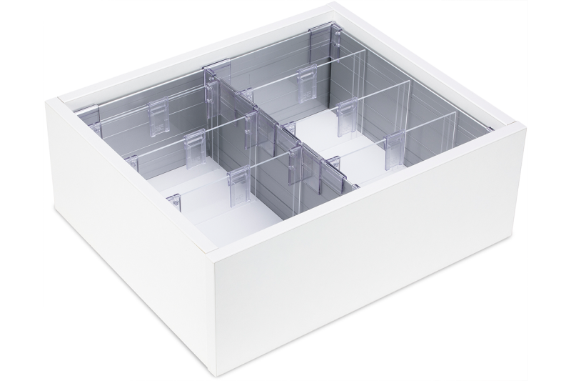 Dividers for drawer, 2 lanes with insert