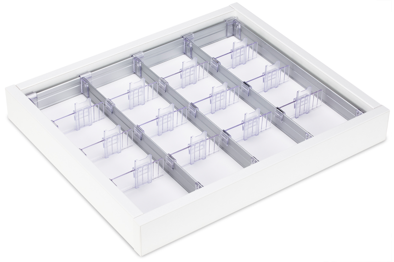 Dividers for drawer ; |4 lanes with insert