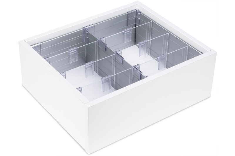 Dividers for drawer, lanes with insert