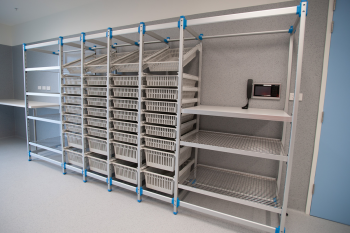 H+H FlexShelf with ISO modular trays and shelves